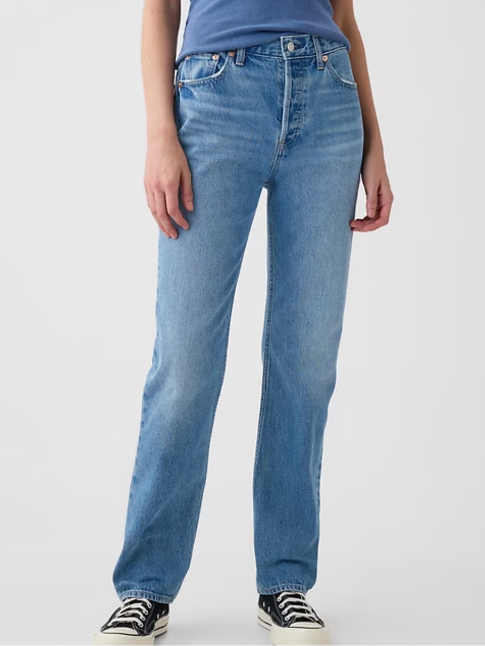 NIP GAP high rise 90s slim straight jeans 27T